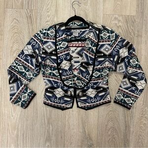 Vintage Side Saddle southwestern woven jacket